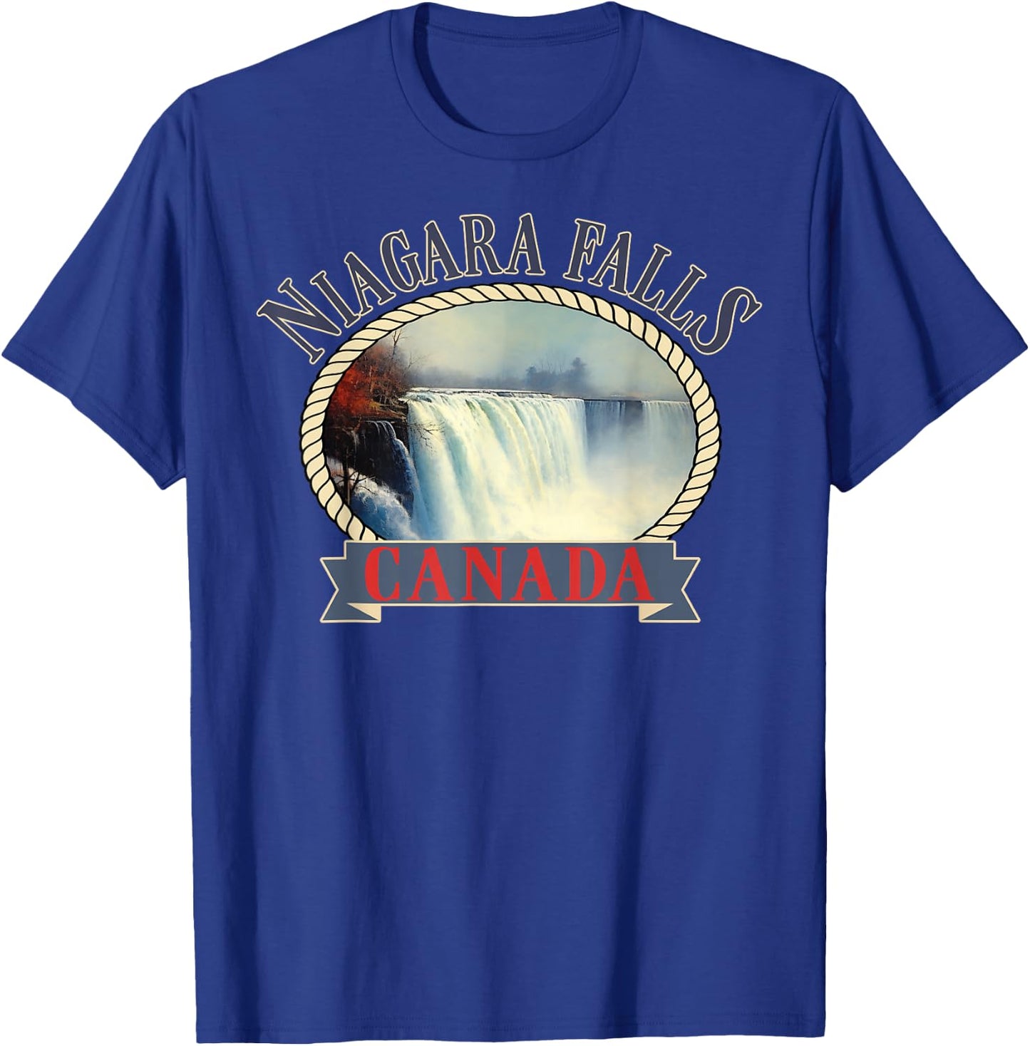 Niagara Falls Canada USA Nature river T-Shirt - T-Shirt | Royal