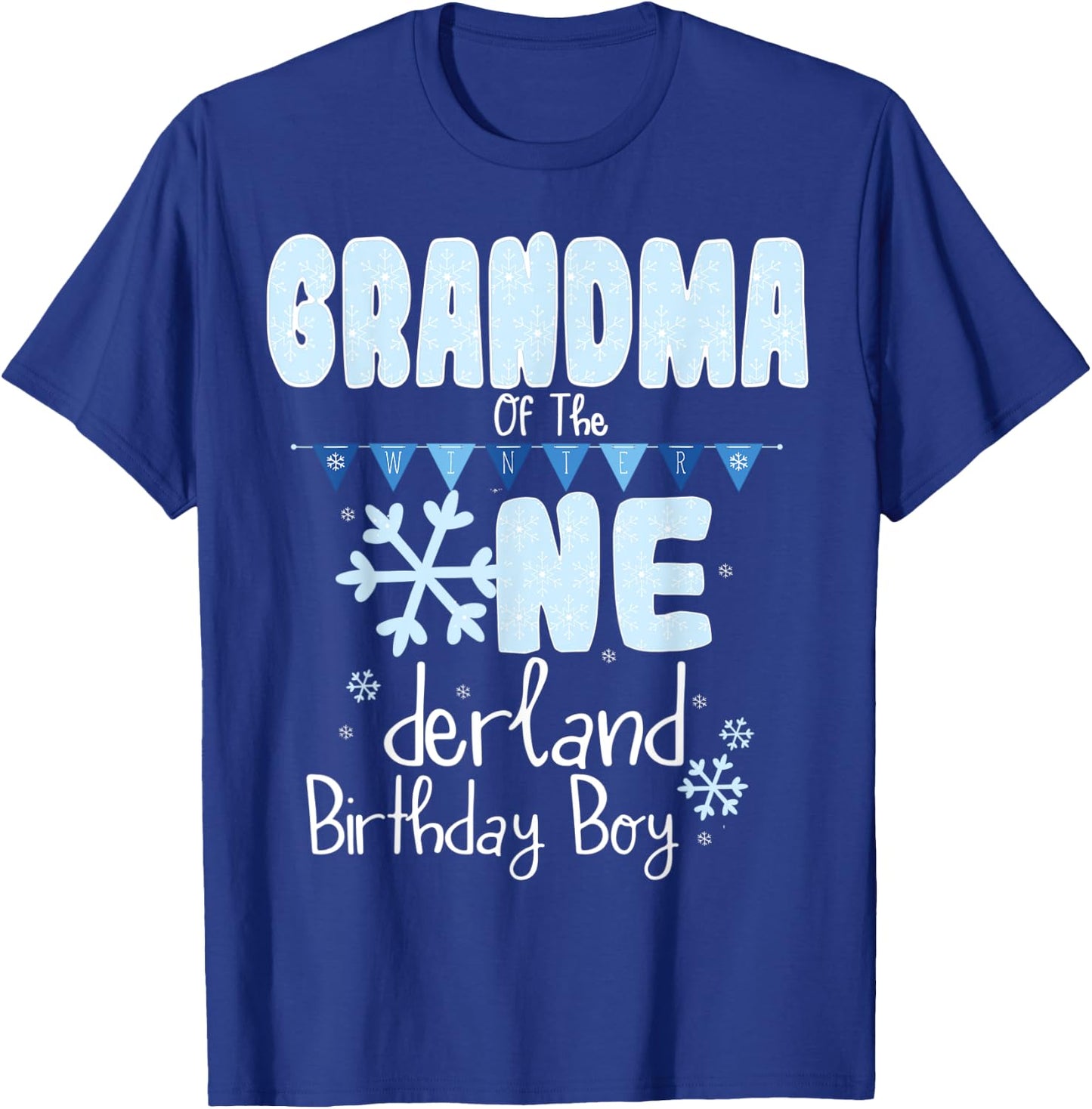 Grandma Of The Winter Onederland Birthday Boy 1 Winter Party T-Shirt - T-Shirt | Royal