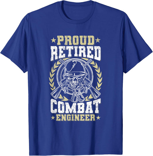 US Army Combat Engineer Design for a Retired Combat engineer T-Shirt - T-Shirt | Royal
