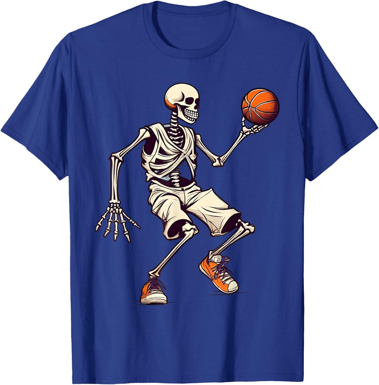 Cool Basketball Skeleton Basketball Lover Player Boys Girl T-Shirt - T-Shirt | Royal
