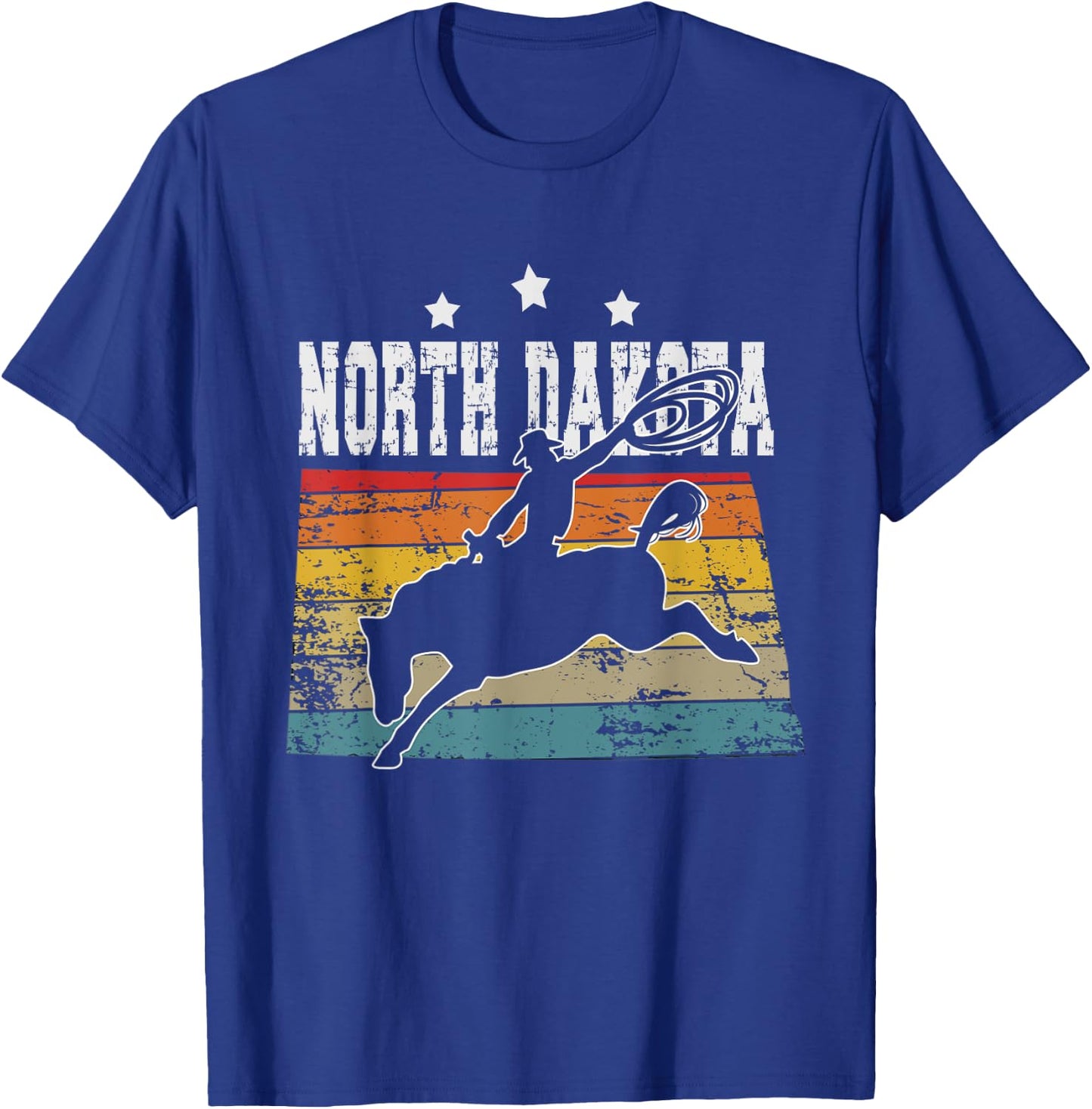 Vintage North Dakota Rodeo T-Shirt - T-Shirt | Royal