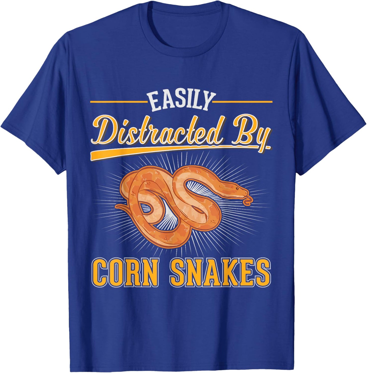 Easily distracted by Corn Snakes T-Shirt - T-Shirt | Royal