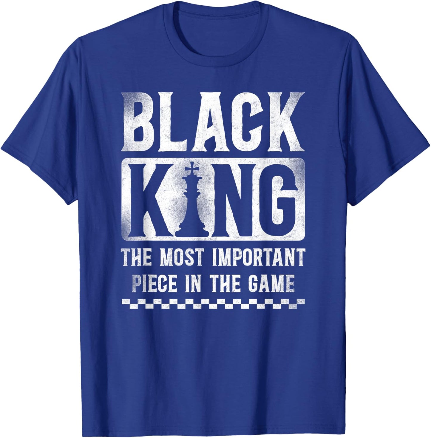 Chess Player Chess Piece Vintage Black King African American T-Shirt - T-Shirt | Royal