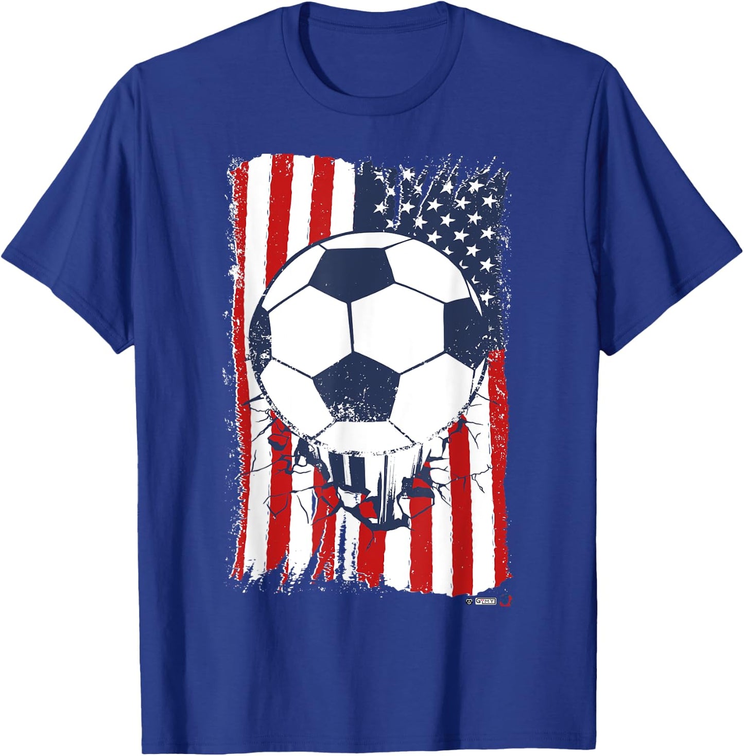 US Soccerball, USA Flag Football T-Shirt - T-Shirt | Royal