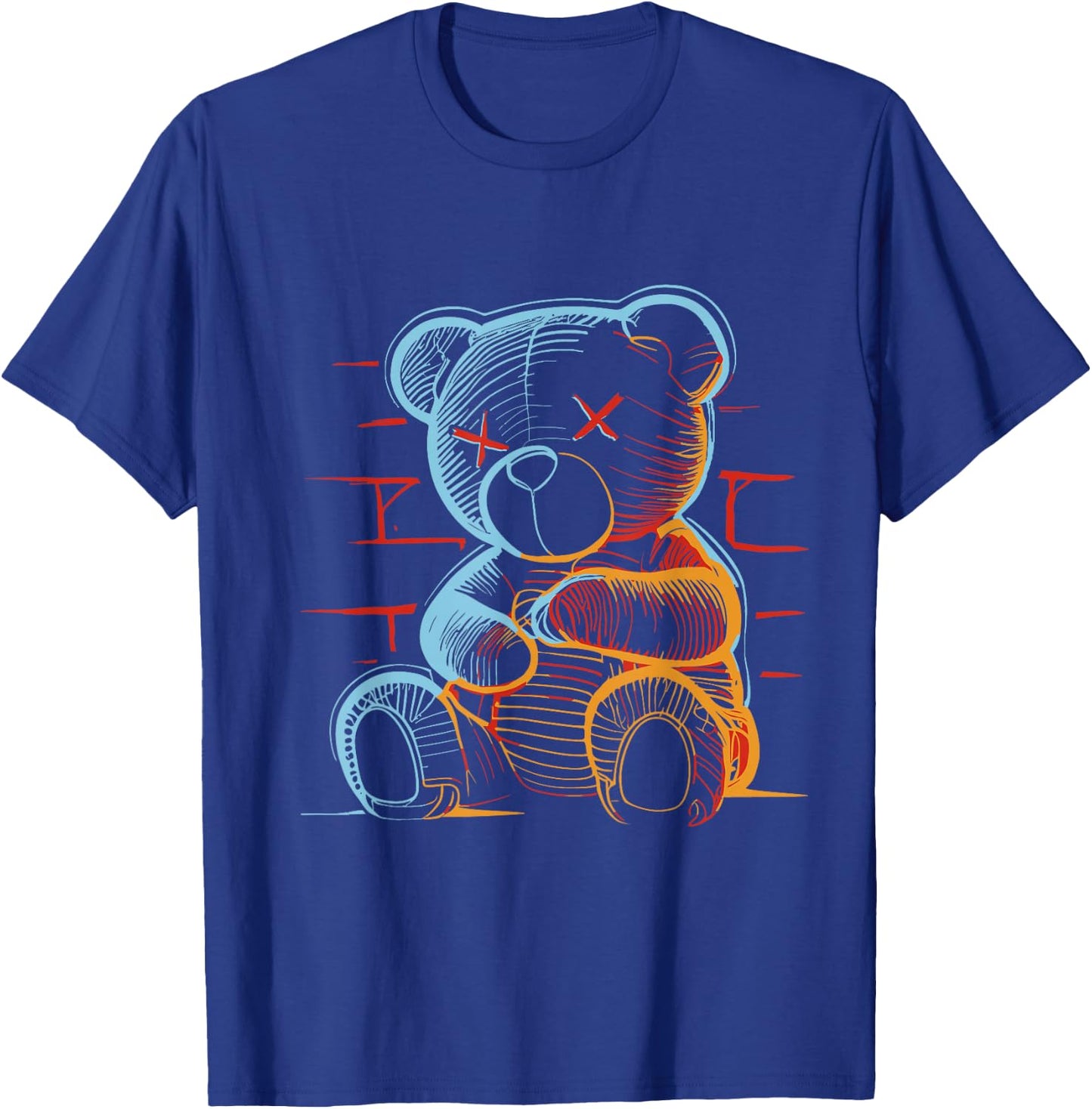 Evil Teddy Bear Streetwear Style T-Shirt - T-Shirt | Royal