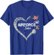 Proud Air Force Sister Air Force Graduation Sister USAF T-Shirt - T-Shirt | Royal