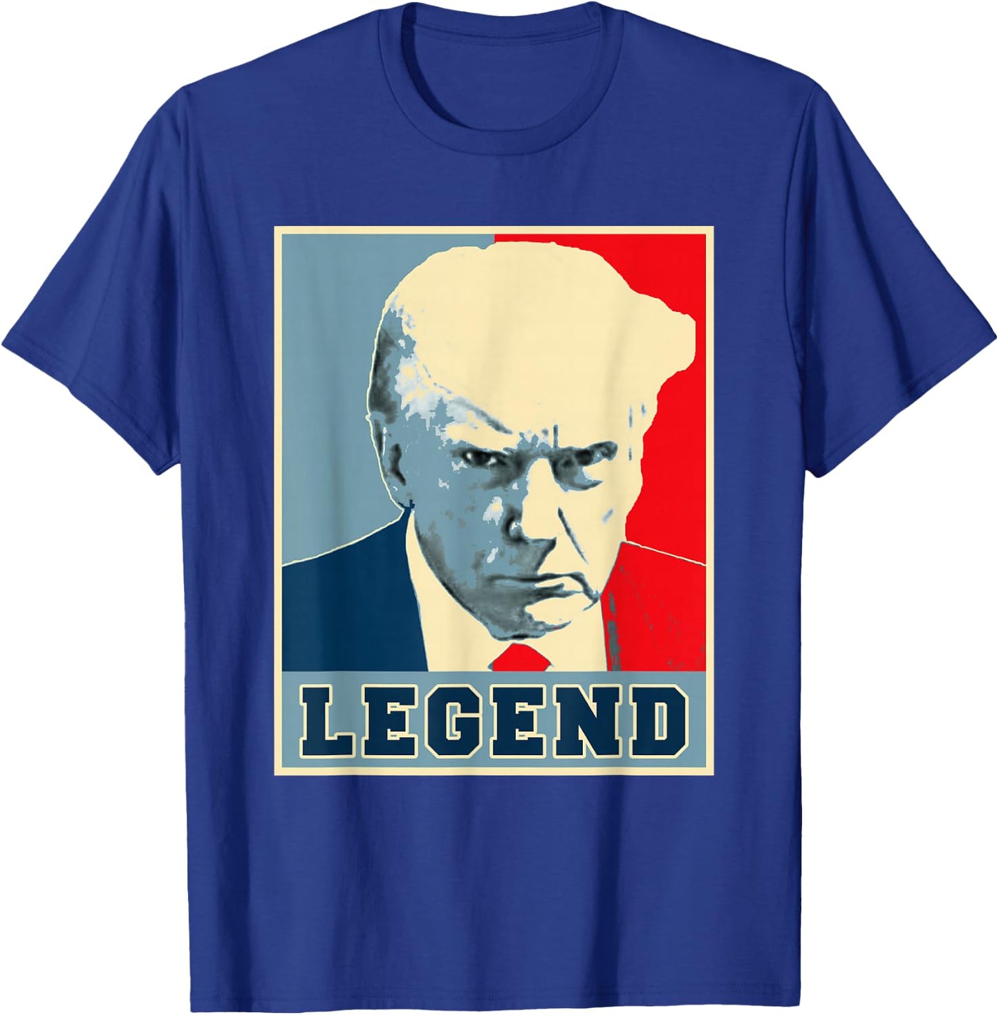Donald Trump Mug Shot 2024 President Legend Never Surrender T-Shirt - T-Shirt | Royal