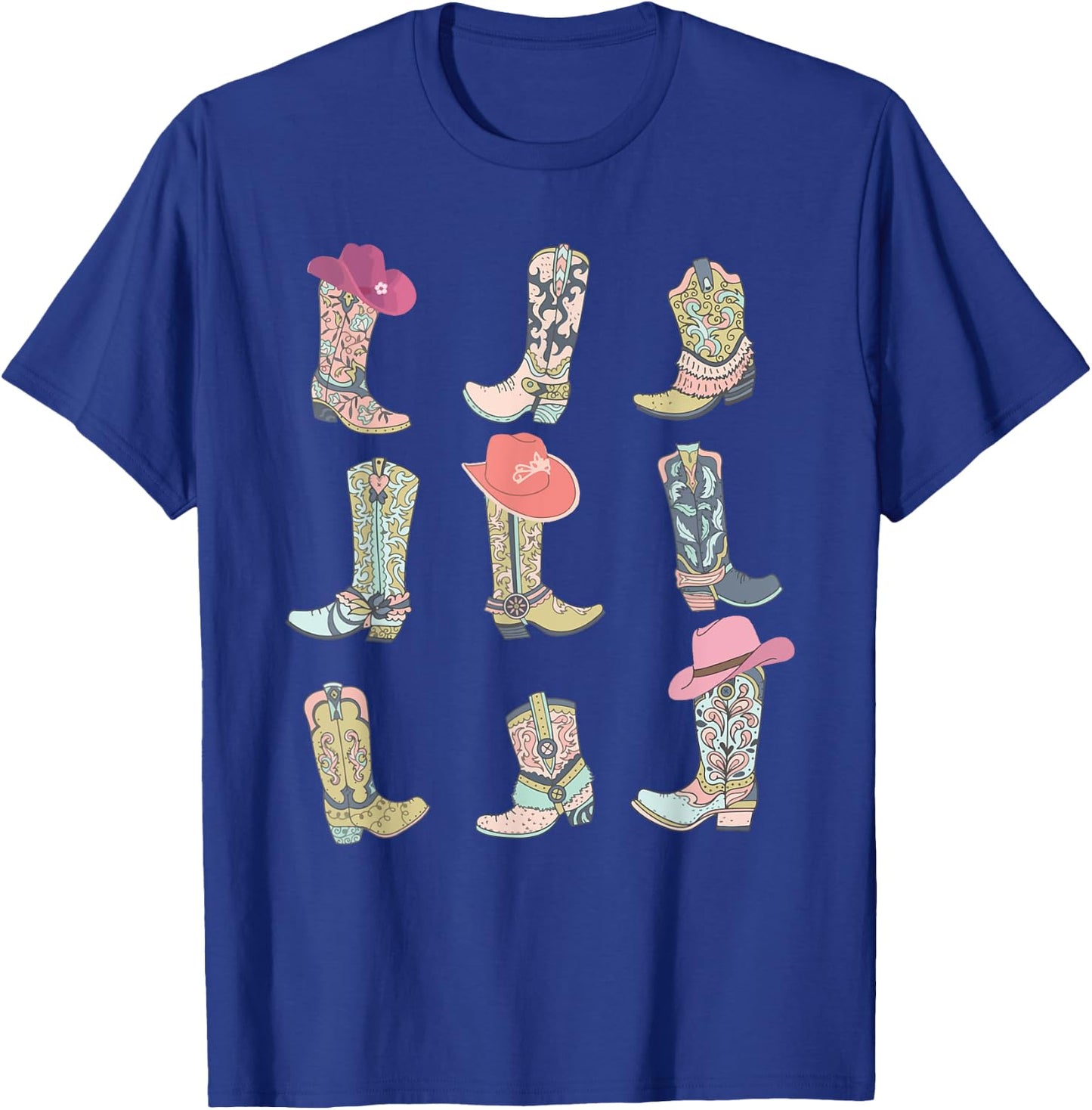 Cowgirl Boots Let's Go Girls Howdy Western Cowgirl Cowboy T-Shirt - T-Shirt | Royal