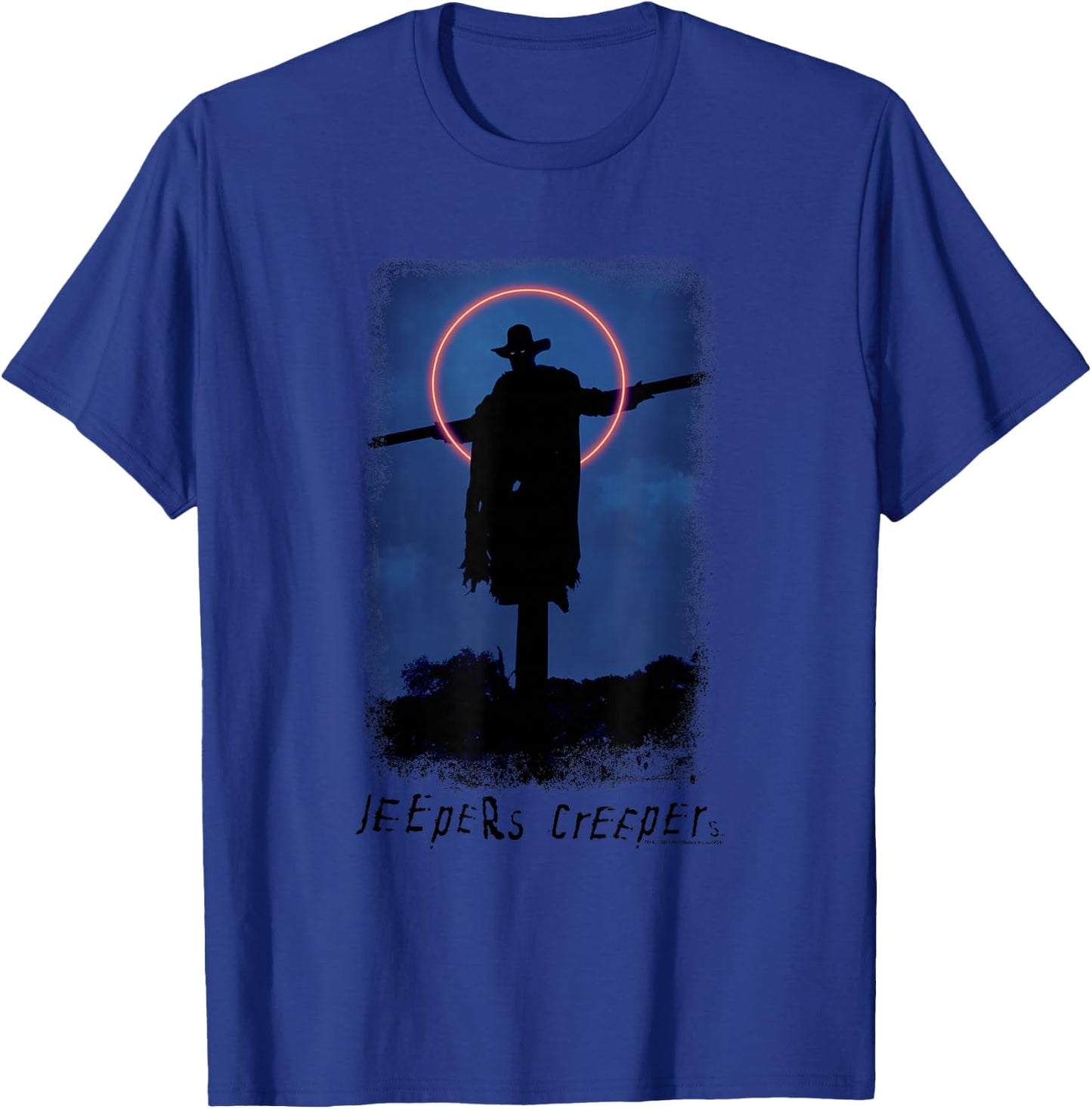 Jeepers Creepers Halloween Vintage Not My Scarecrow Halo T-Shirt - T-Shirt | Royal