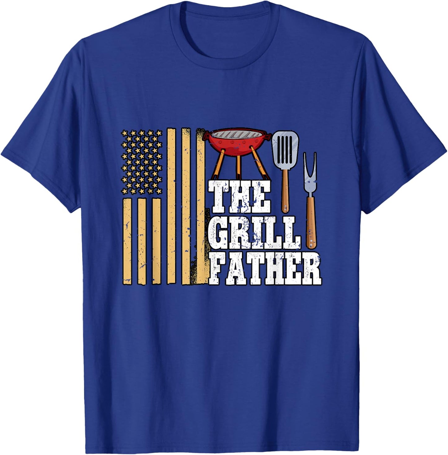 Barbecue Grill The Grillfather T-Shirt - T-Shirt | Royal