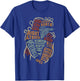 Parts Of Heart Cardiology Men Women Anatomical Cardiac T-Shirt - T-Shirt | Royal
