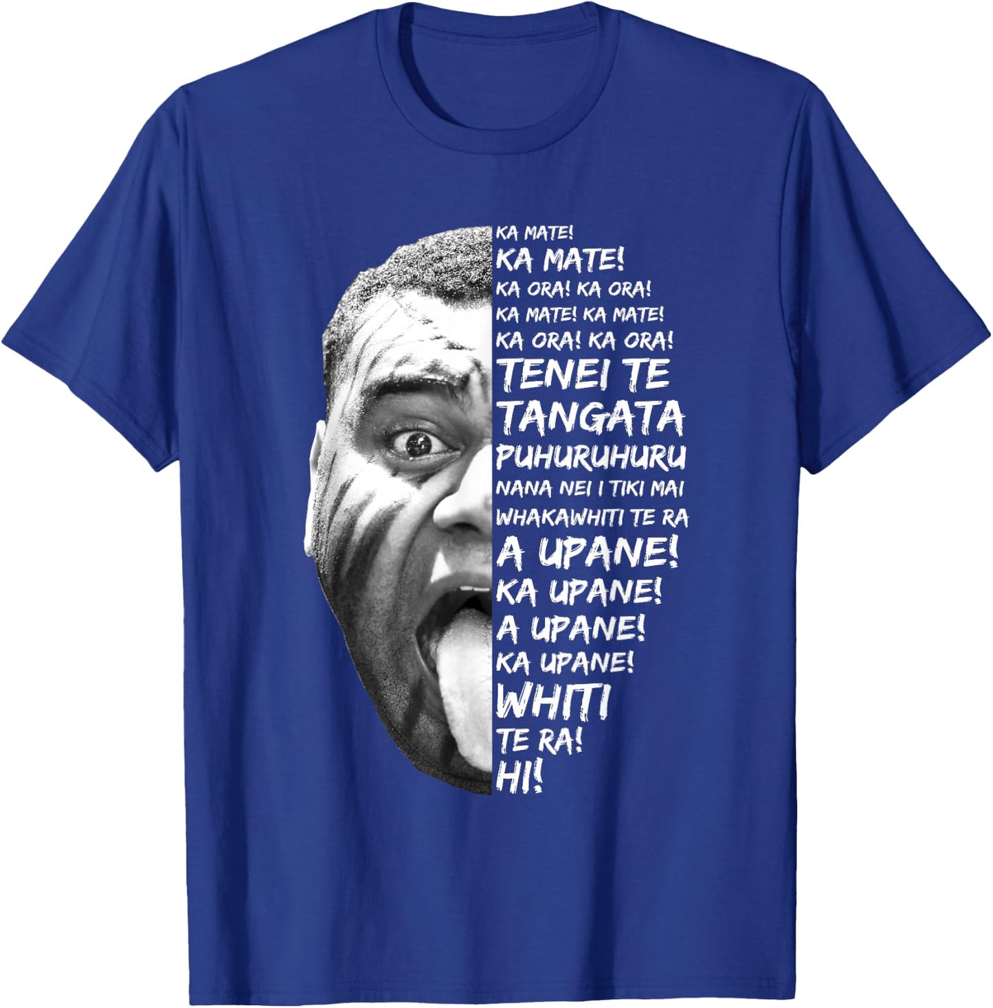 Haka Lyrics New Zealand Black Maori Kiwi NZ Fan Rugby T-Shirt - T-Shirt | Royal