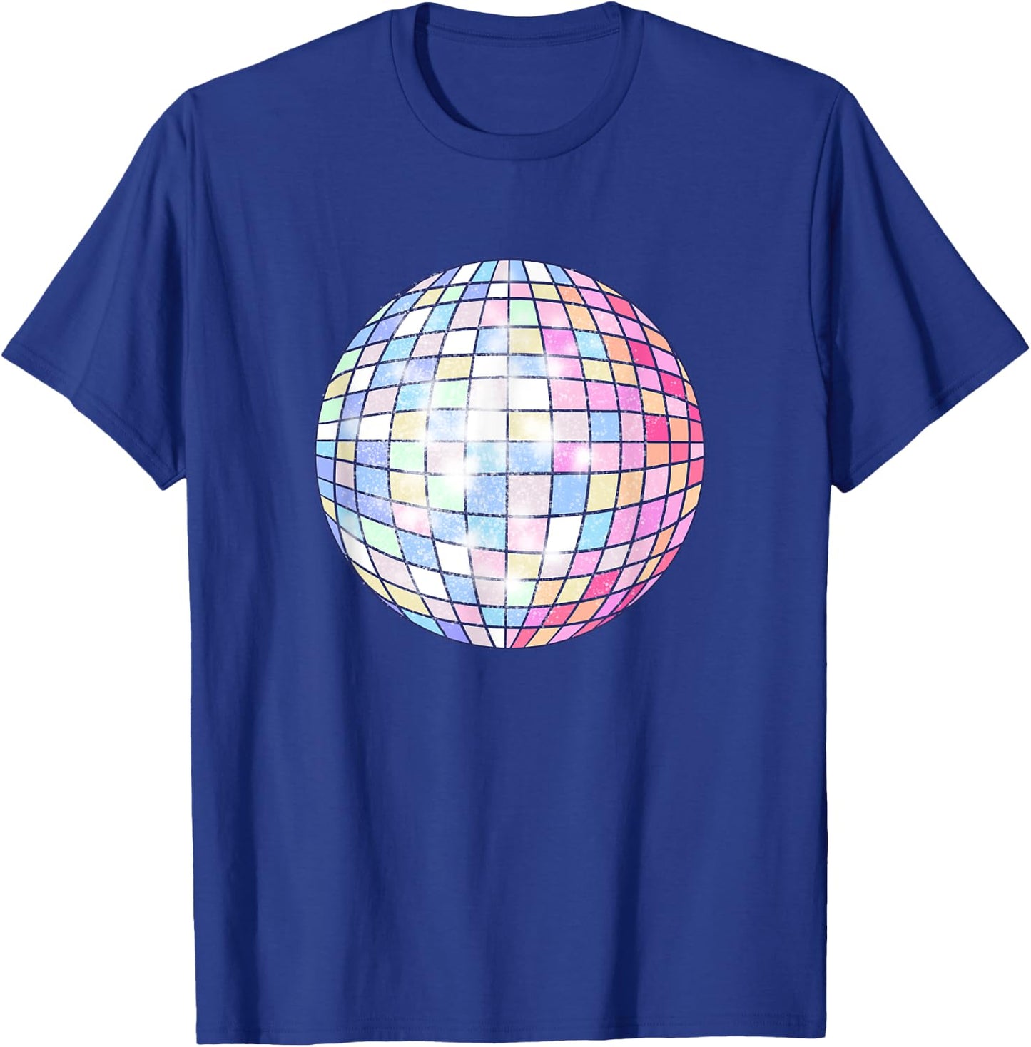 Colorful Disco Mirror Ball 1970s Retro 70s Dance Party T-Shirt - T-Shirt | Royal
