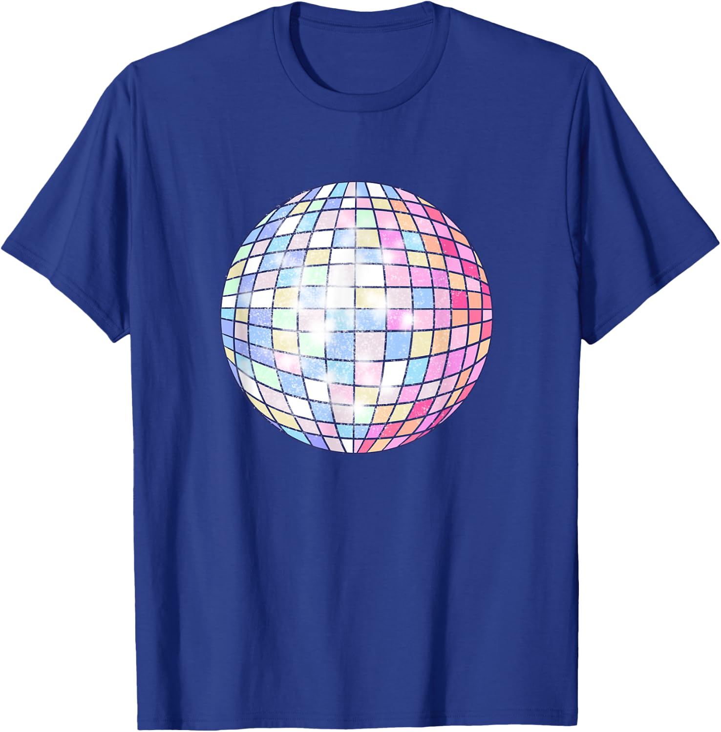 Colorful Disco Mirror Ball 1970s Retro 70s Dance Party T-Shirt - T-Shirt | Royal