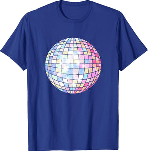Colorful Disco Mirror Ball 1970s Retro 70s Dance Party T-Shirt - T-Shirt | Royal
