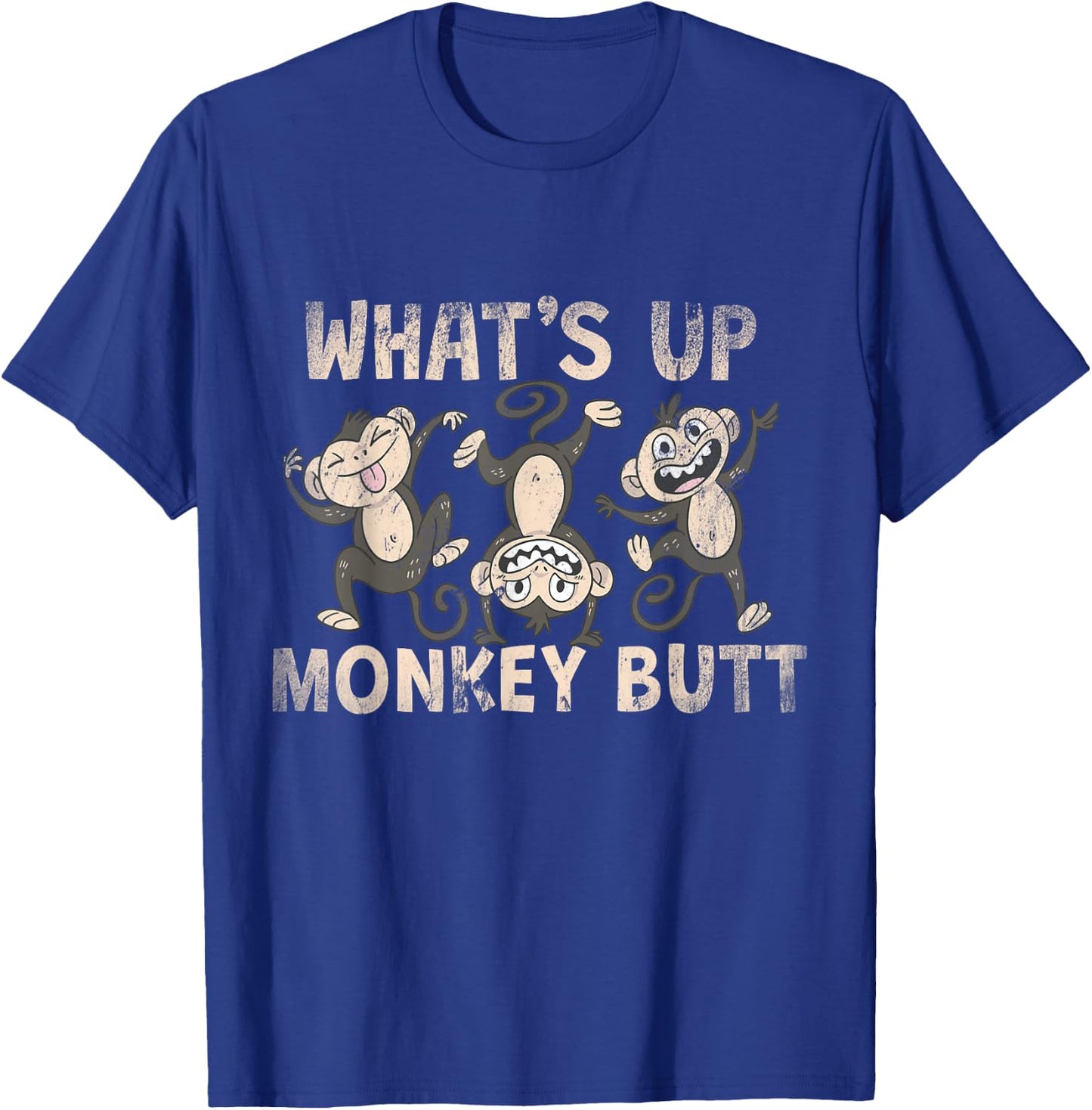Funny Sup Monkey Butt T-Shirt - T-Shirt | Royal