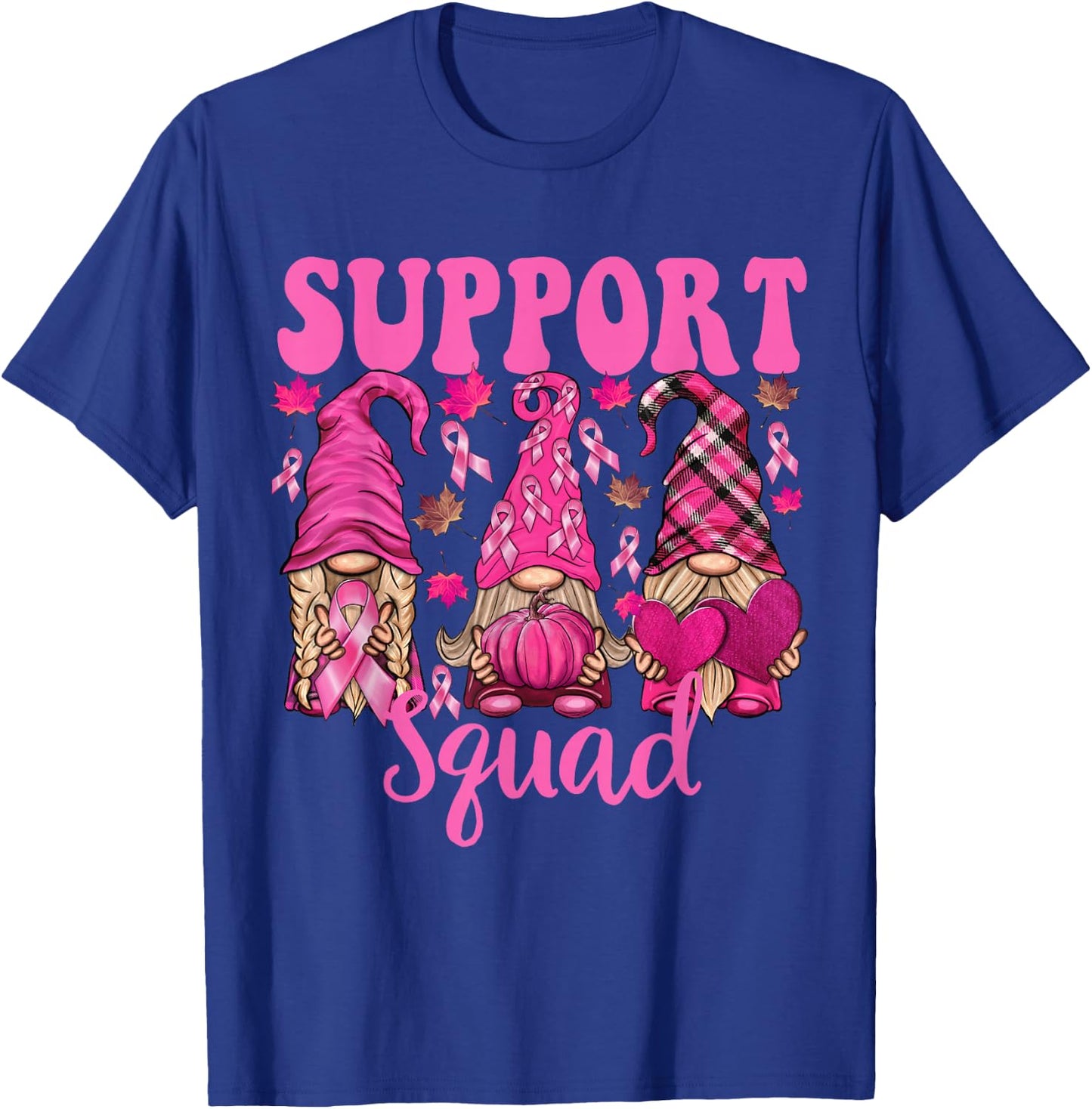 Breast Cancer Shirt Gnomes Support Squad Gnomies T-Shirt - T-Shirt | Royal