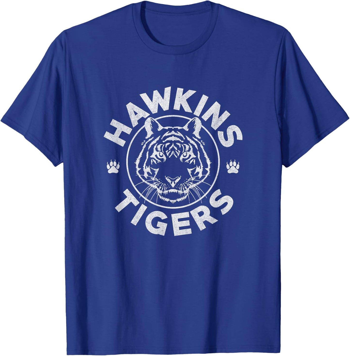 Stranger Things Vintage Hawkins Tigers School Collegiate T-Shirt - T-Shirt | Royal