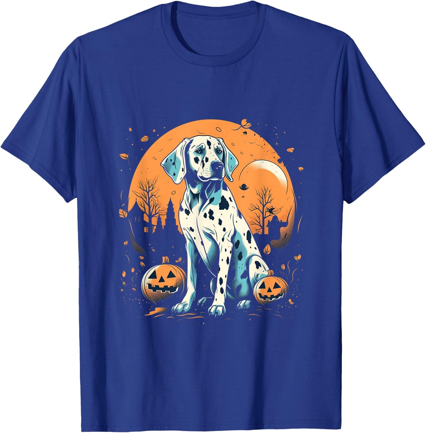 Dalmatian Pumpkin Halloween Costume Dog Puppy Men Women Kids T-Shirt - T-Shirt | Royal