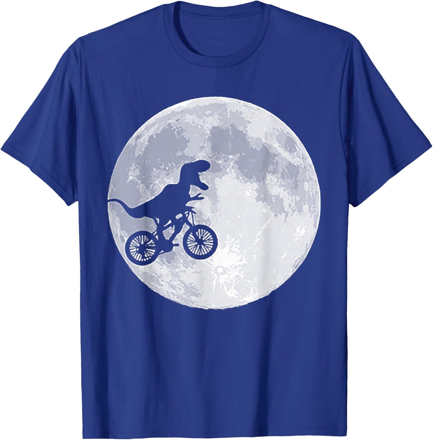 Dinosaur Bike and Moon T-Shirt - T-Shirt | Royal