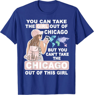 Cool Girl from Chicago City - Proud Chicago Girl T-Shirt - T-Shirt | Royal