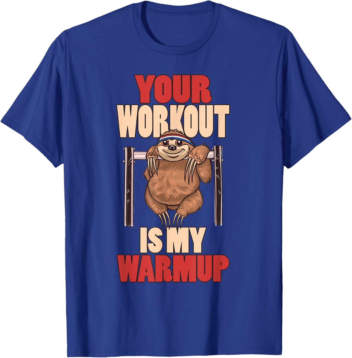 Sporty sloth calisthenic gymnastics Amateur T-Shirt - T-Shirt | Royal
