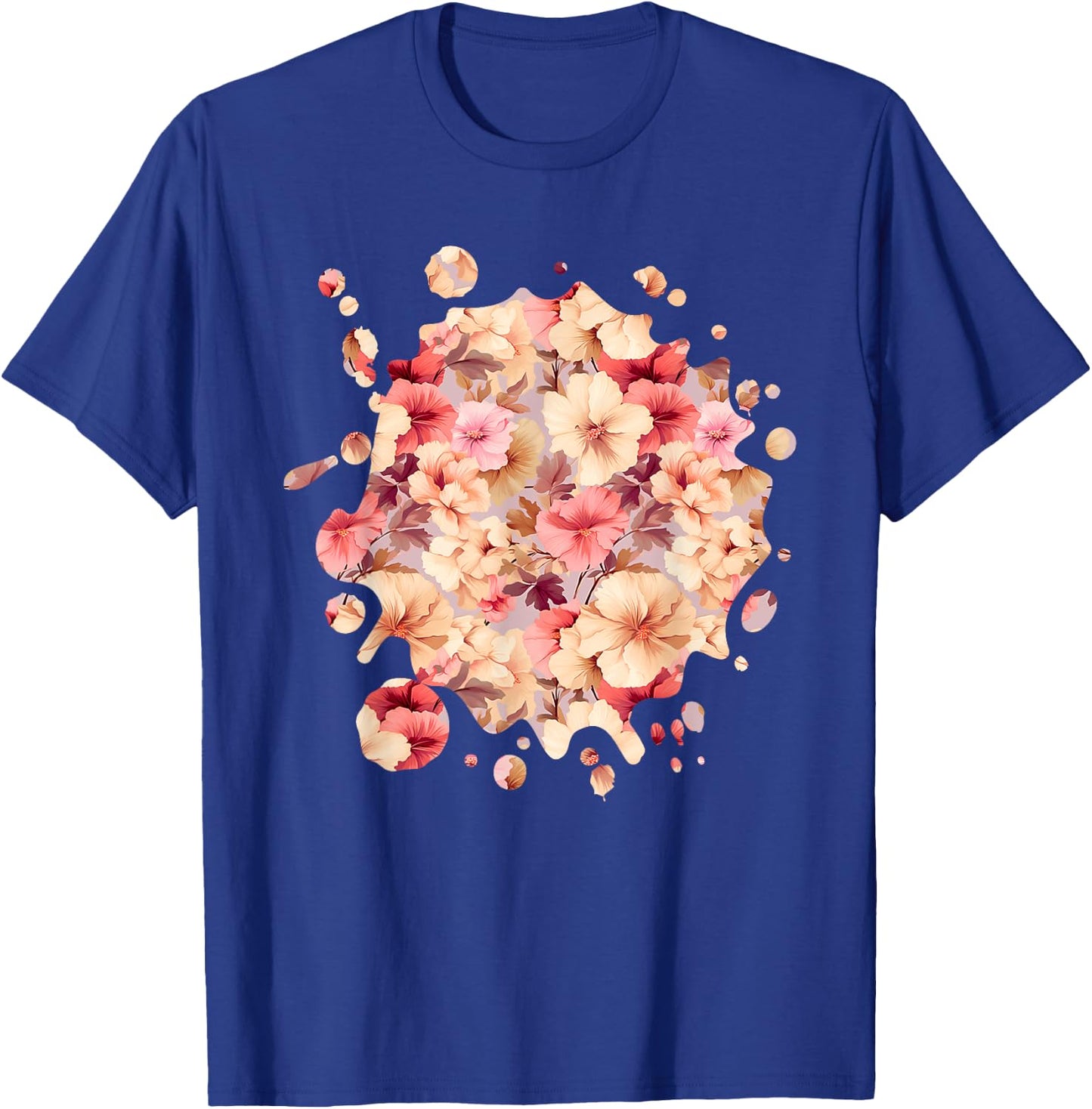 Cute Hollyhock Inspired Flower Plant Lover Gardener women T-Shirt - T-Shirt | Royal