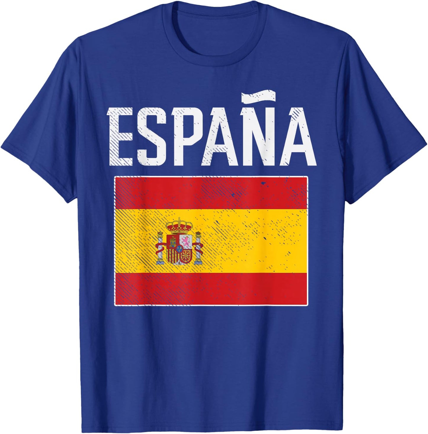 Espana Spain Flag Spanish Soccer Men Women Kids Boys Girl T-Shirt - T-Shirt | Royal