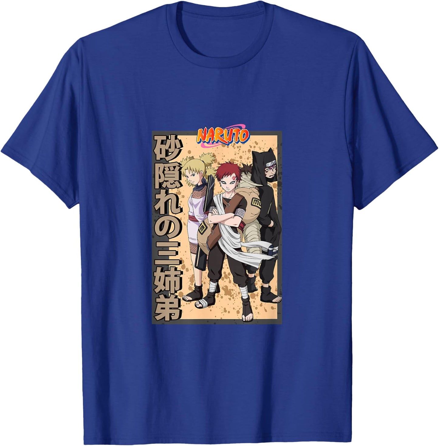 Naruto Classic Gaara Temari & Kankuro Kanji T-Shirt - T-Shirt | Royal