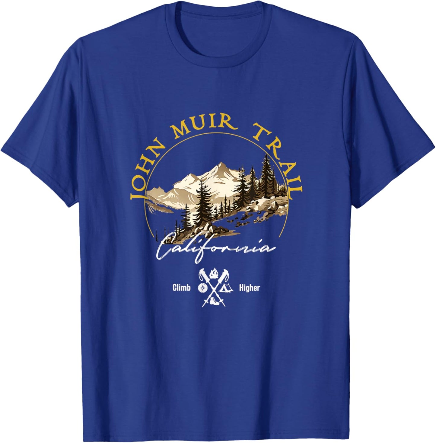 John Muir Trail Retro Vintage Apparel - Souvenir T-Shirt - T-Shirt | Royal