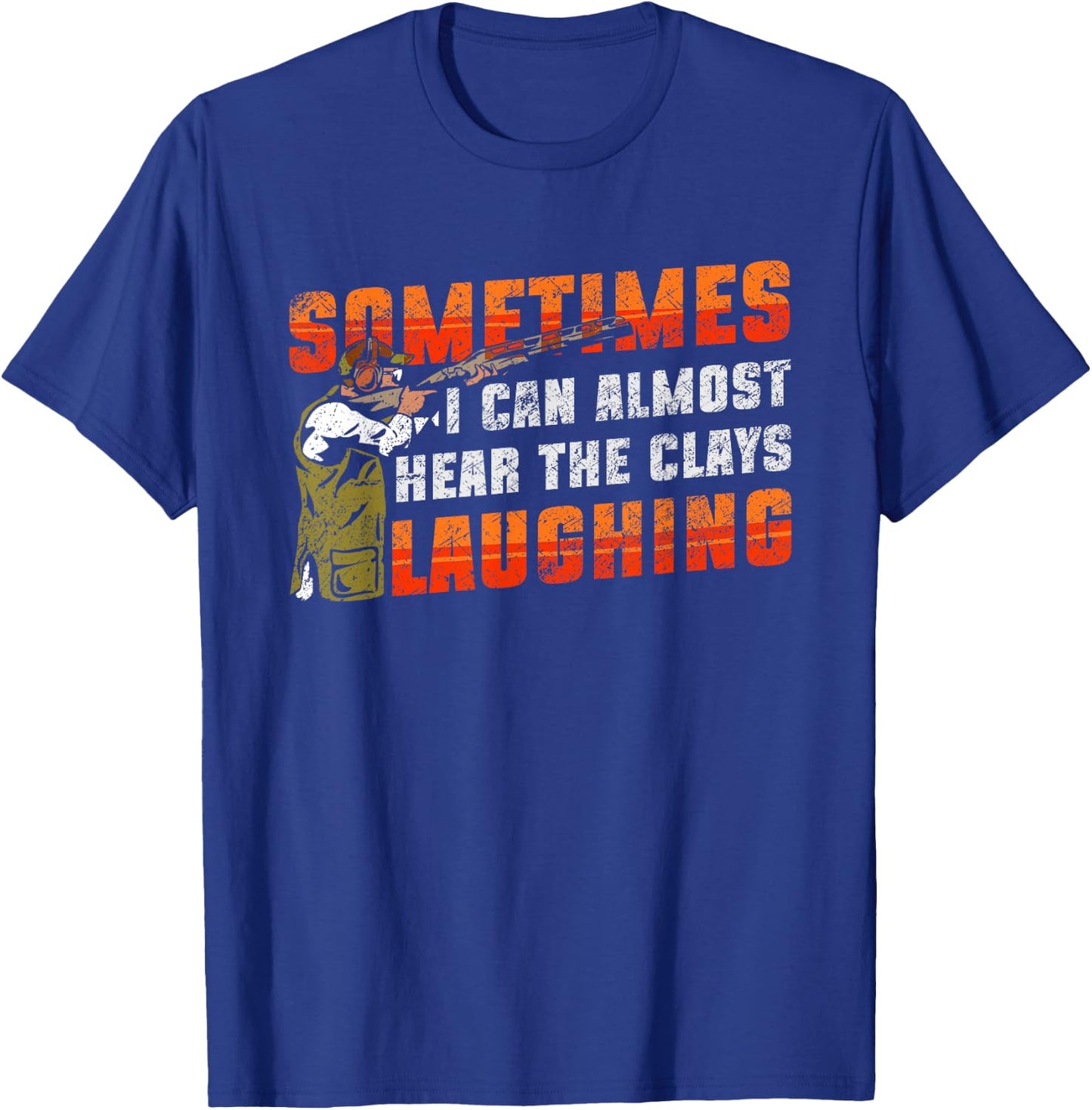Clay Skeet Shooting Trap Shooting Clay Pigeon Funny T-Shirt - T-Shirt | Royal