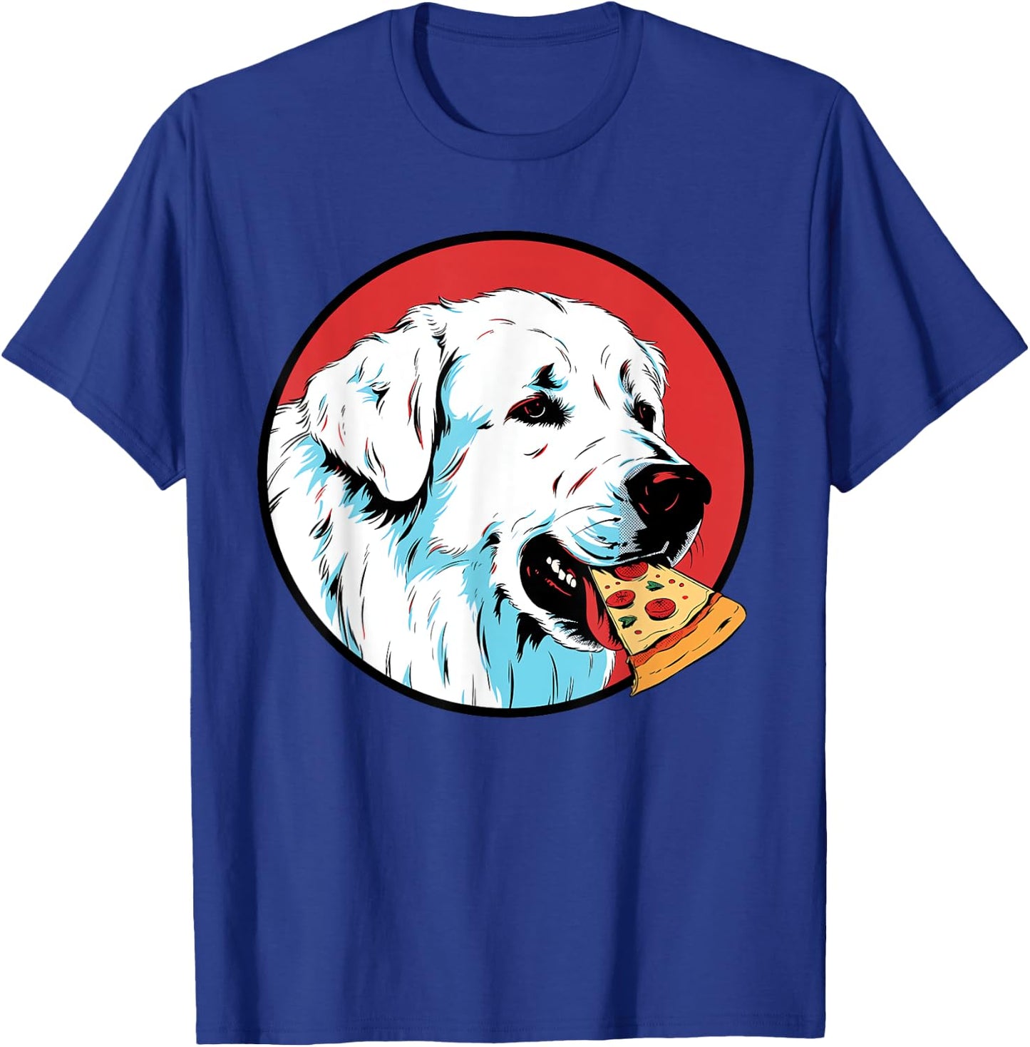 Great Pyrenees Pizza Funny Dog Food T-Shirt - T-Shirt | Royal