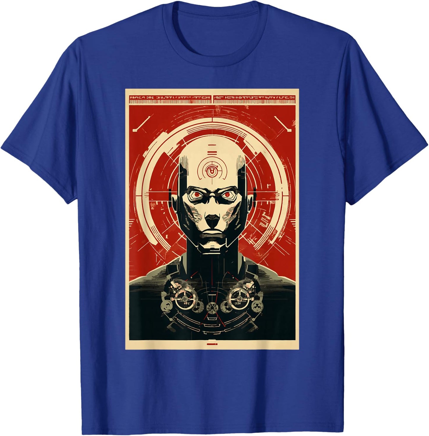 Soviet Cyborg SOVI8 Vintage Propaganda T-Shirt - T-Shirt | Royal