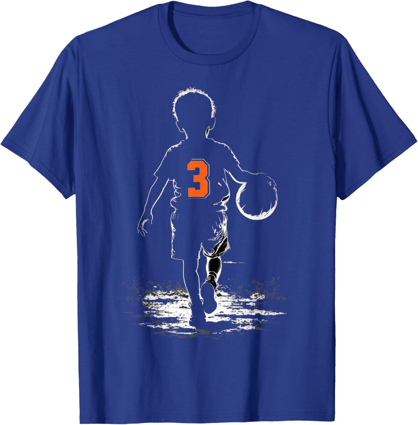 Fun 3rd Birthday Basketball Themed Party Boys Kid 3 Year Old T-Shirt - T-Shirt | Royal