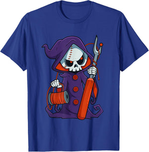 Funny Quilting Sewing Grim Reaper Seam Ripper Crafting T-Shirt - T-Shirt | Royal