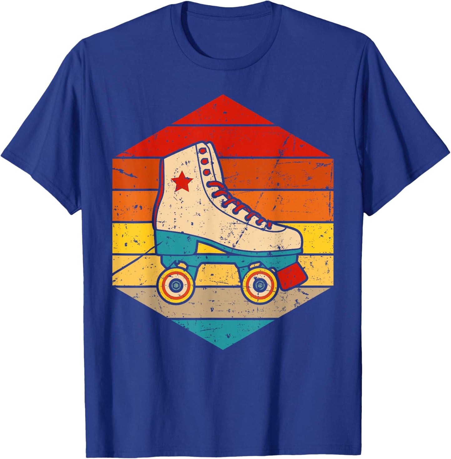 Vintage Roller Skate For Roller Skater Skating Men Women T-Shirt - T-Shirt | Royal