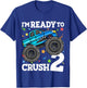 Kids Monster Truck Shark 2nd Birthday Boy Toddler 2 Two Year Old T-Shirt - T-Shirt | Royal