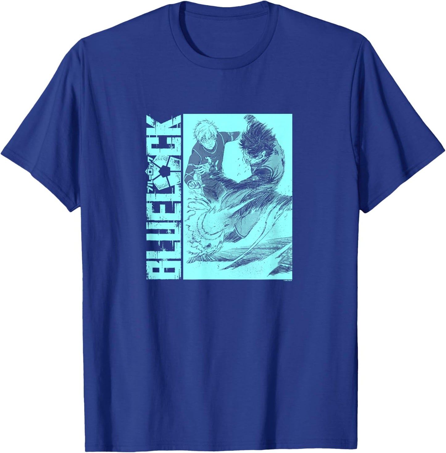 Blue Lock Yoichi Isagi and Seishiro Nagi Scoring A Goal Logo T-Shirt - T-Shirt | Royal