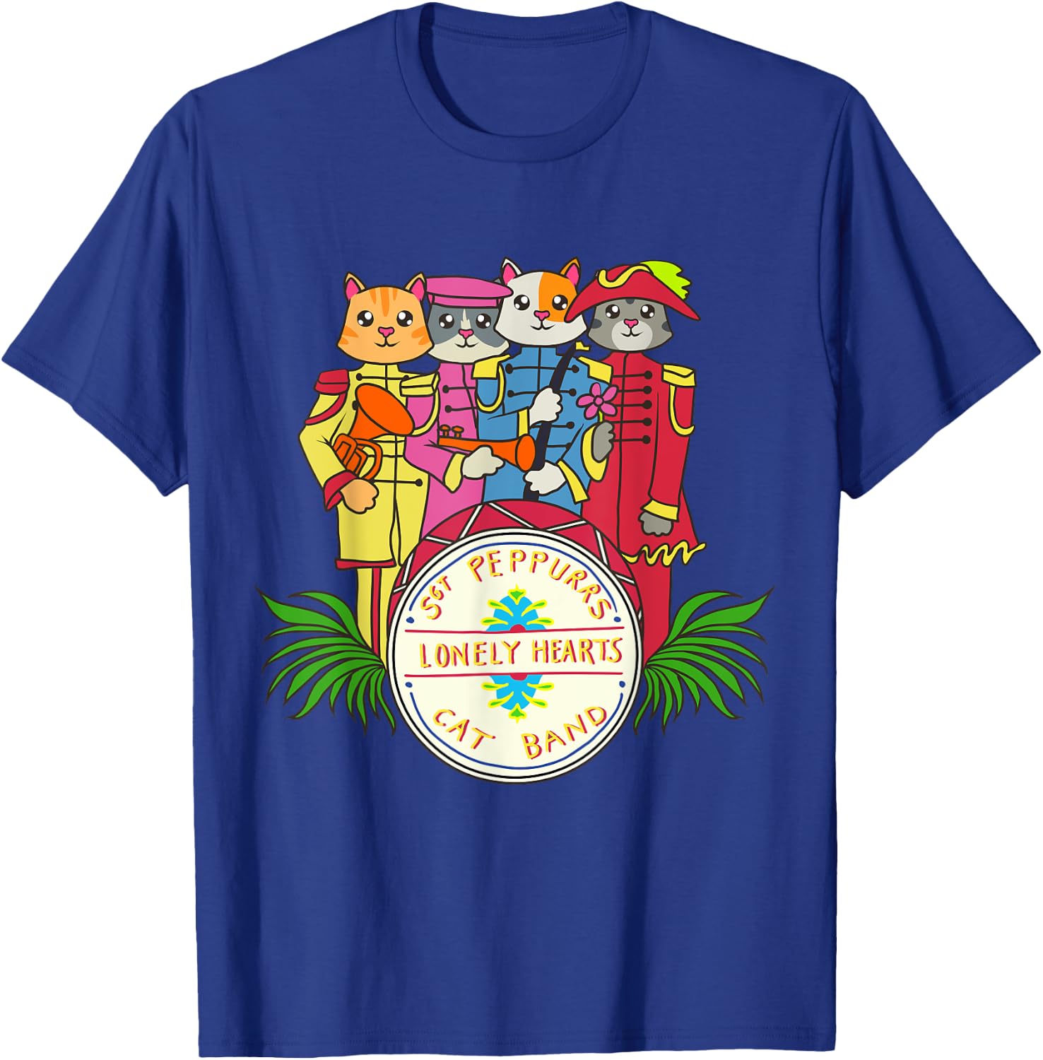 Classic Kitty Sgt. Peppurr's Lonely Hearts Funny Cat Band T-Shirt - T-Shirt | Royal