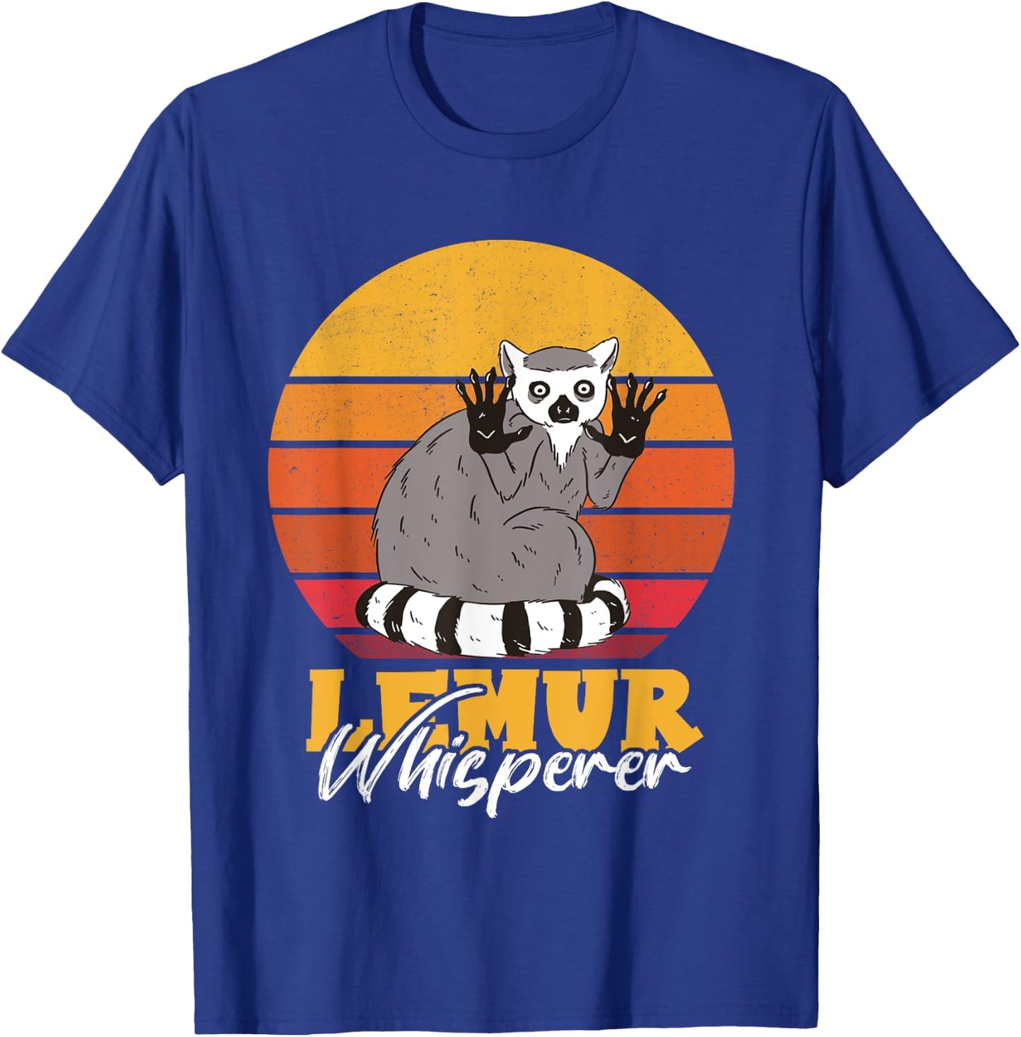 Lemur Cute Lemur Monkey Powered By Lemur Madagascar Animal T-Shirt - T-Shirt | Royal