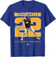 BallPark MVP -Adults Black Cotton Blend with Short Sleeve, , Modern Number and Portrait Andrew McCutchen Pittsburgh MLBPA Design T-Shirt - T-Shirt | Royal