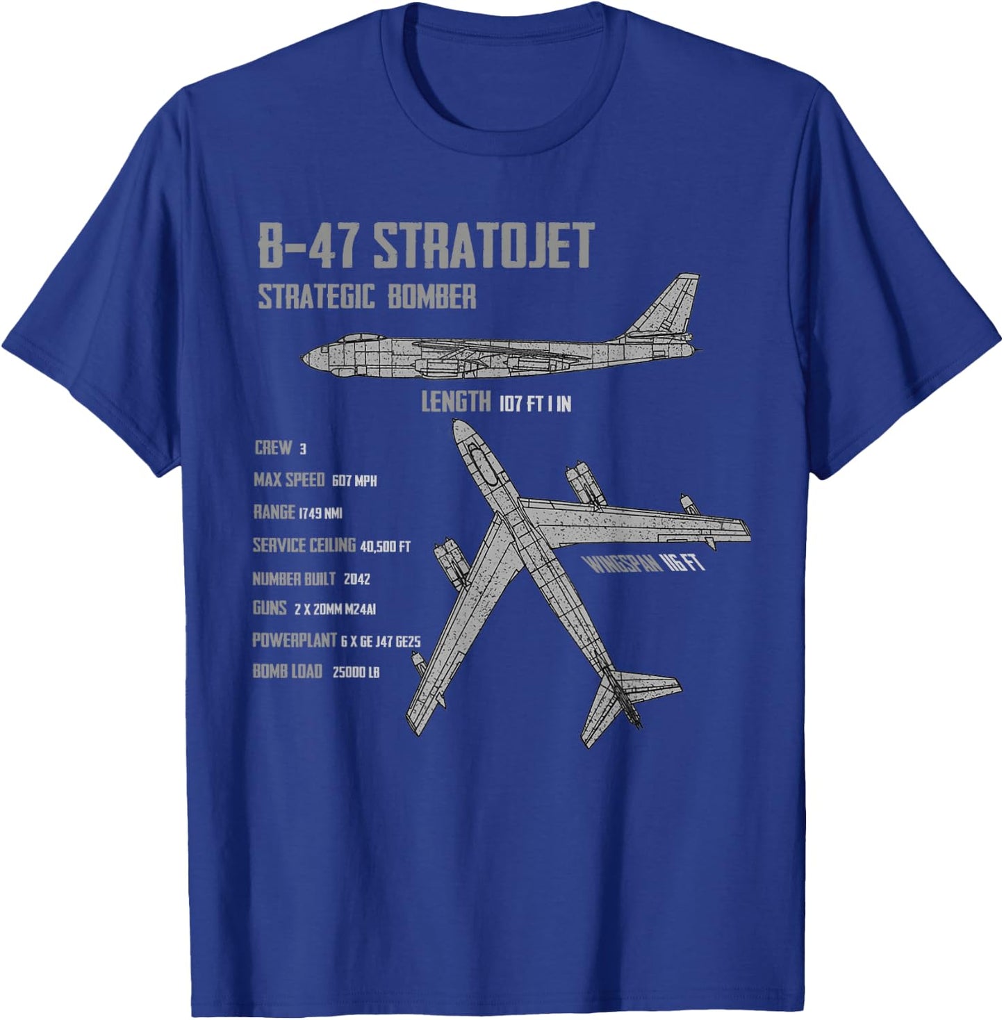 B-47 Stratojet T-Shirt - T-Shirt | Royal