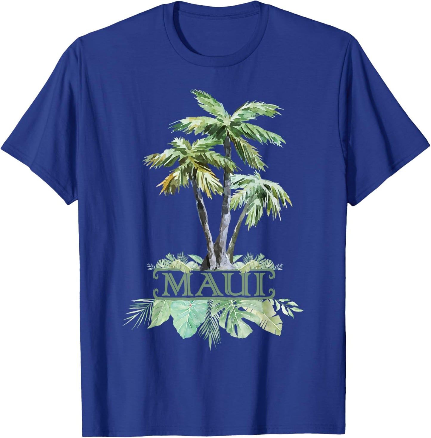 Maui Palms Jungle Rainforest Souvenir Hawaii Gift Travel T-Shirt - T-Shirt | Royal