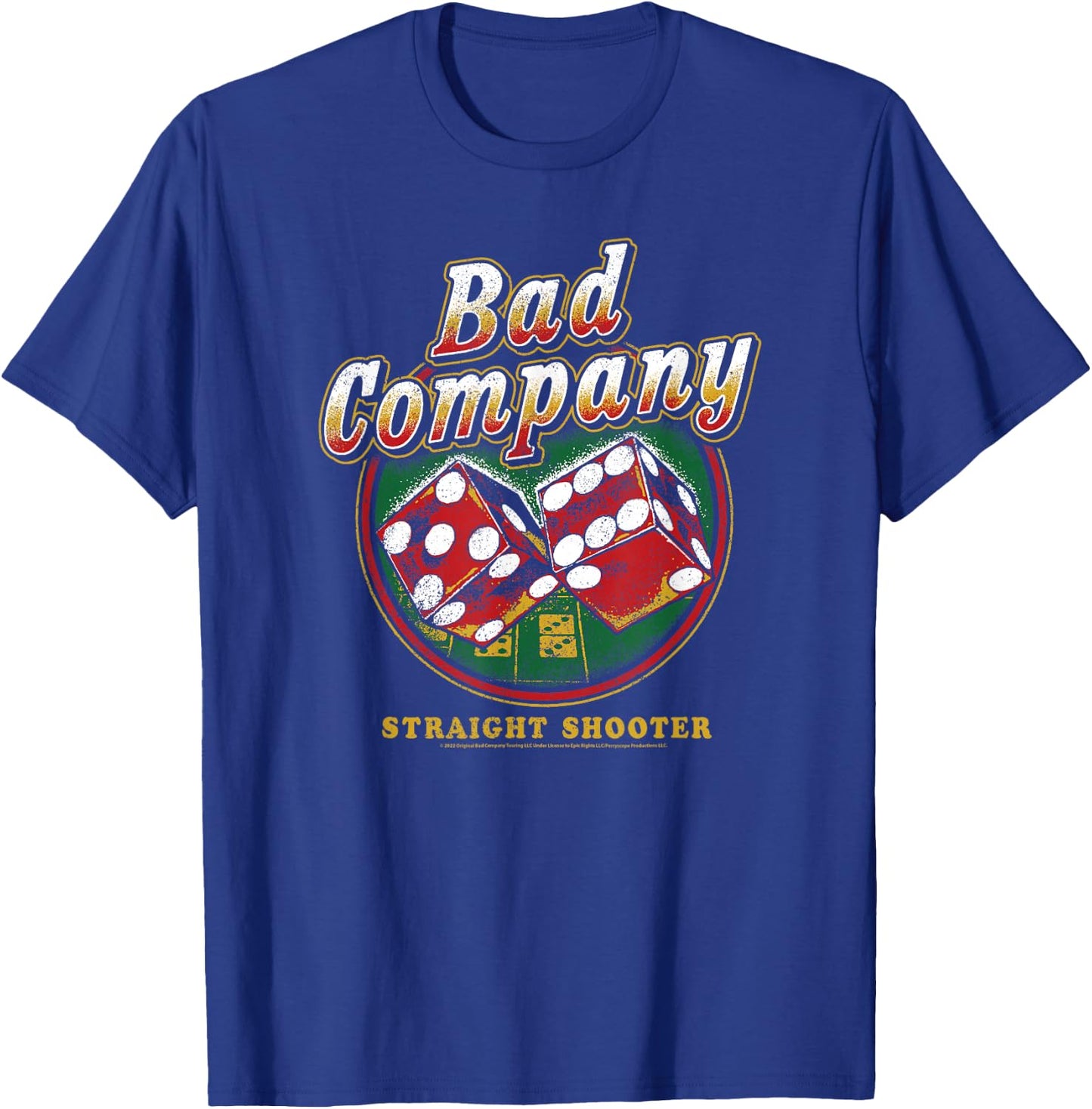 Bad Company - Straight Shooter Dice T-Shirt - T-Shirt | Royal