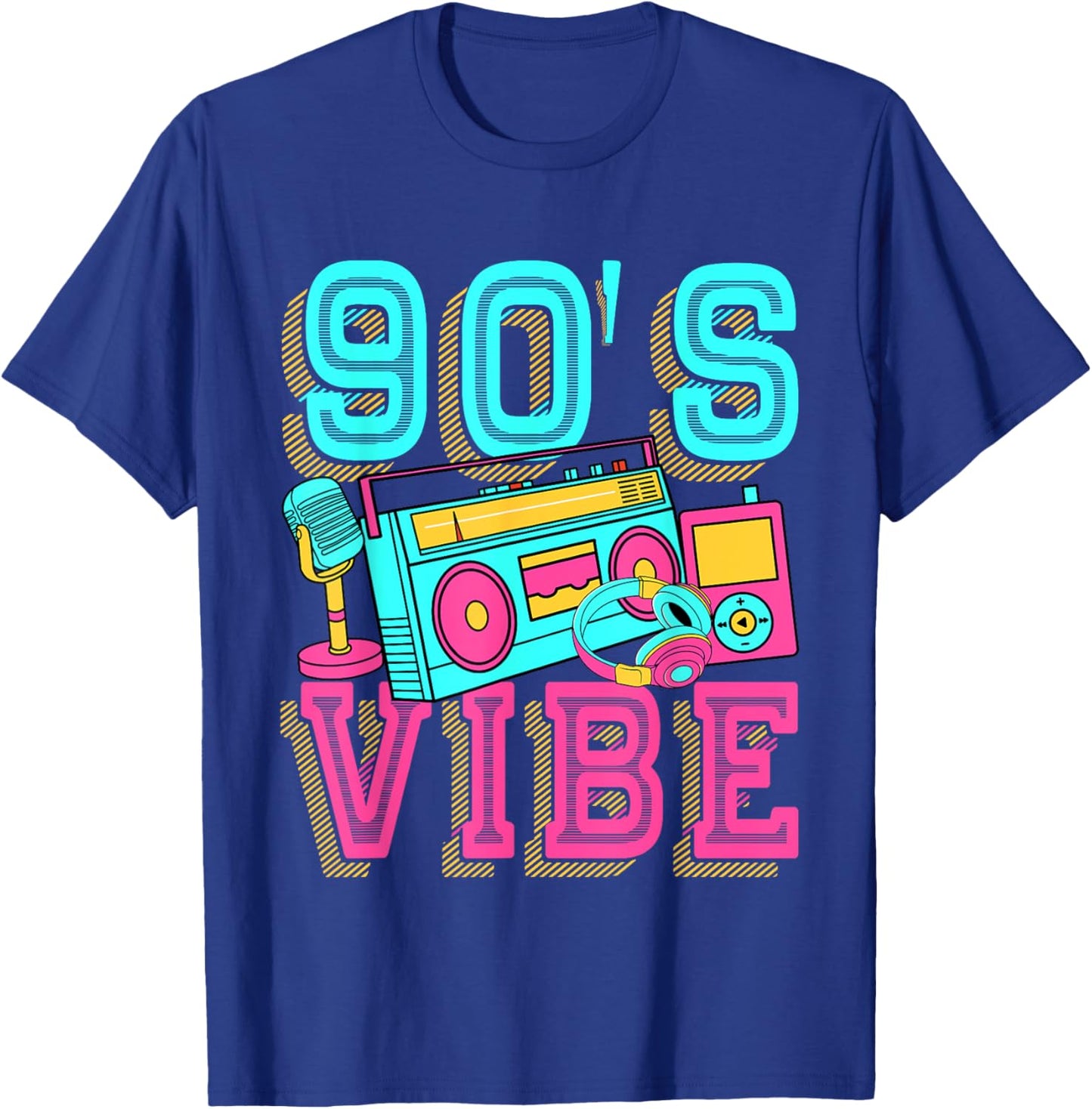 90s Vibe Vintage 1990s Music 90s Costume Party Men Women T-Shirt - T-Shirt | Royal