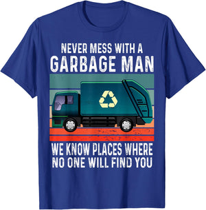 Garbage Man Funny Garbage Truck Men T-Shirt - T-Shirt | Royal