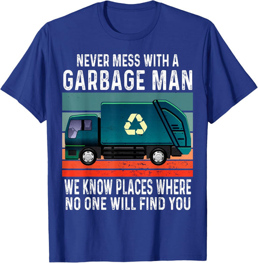 Garbage Man Funny Garbage Truck Men T-Shirt - T-Shirt | Royal