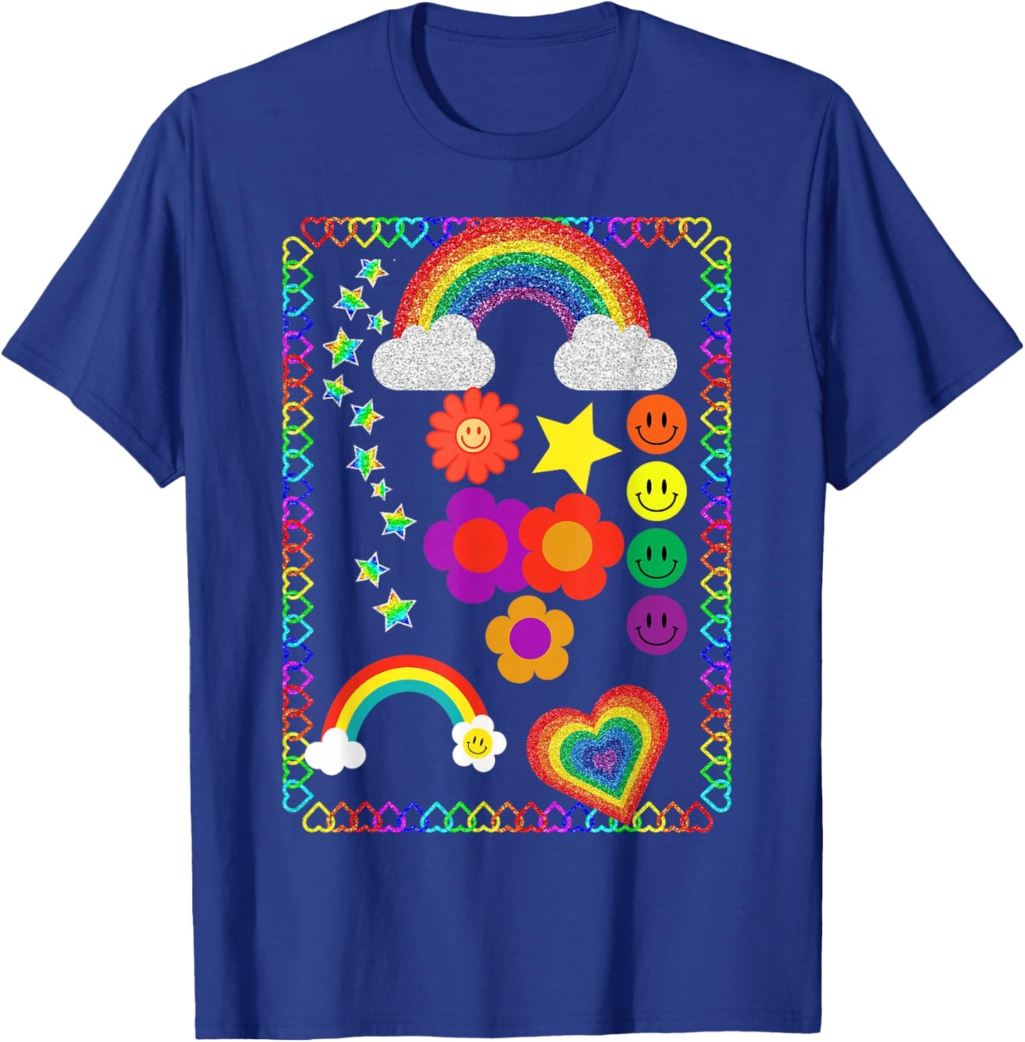 Kidcore Flower Heart T-Shirt - T-Shirt | Royal