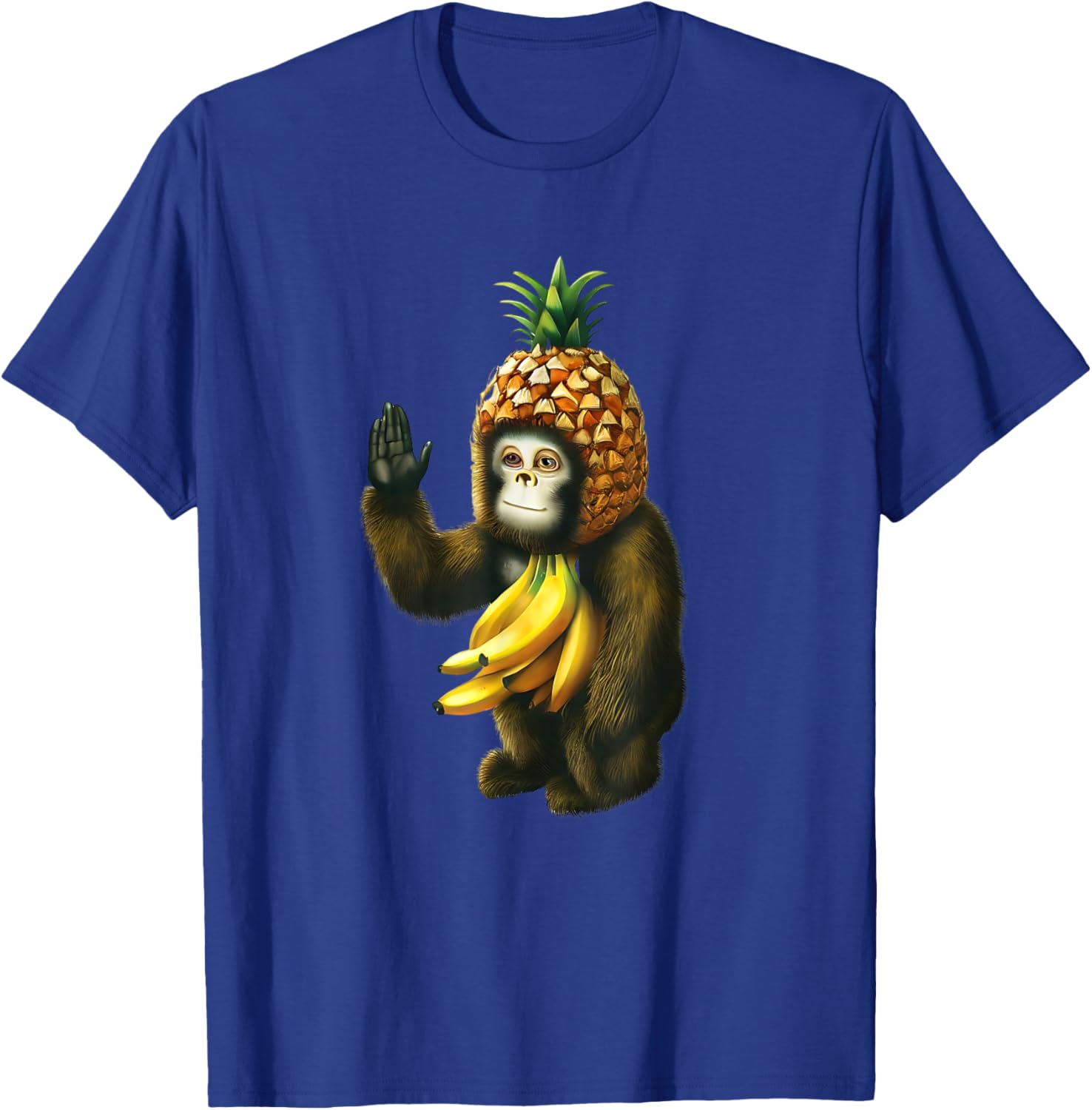 Monkey with Pineapple T-Shirt - T-Shirt | Royal