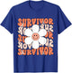 Uterine Cancer Peach Ribbon Uterine Cancer Survivor T-Shirt - T-Shirt | Royal
